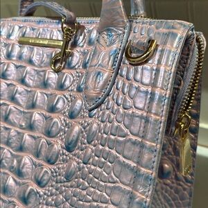 Brahmin “Cami” Mellow Rose Melbourne Croc Embossed Leather